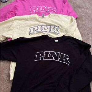 PINK Victoria's Secret Black, Pink and yellow Sweatshirts